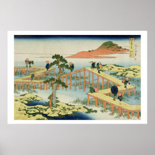 Pôster Ponte de oito porções, província de Mucawa, Jap