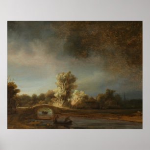 Pôster Ponte de pedra de Rembrandt