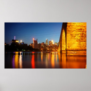 Pôster Ponte de pedra do arco de Minneapolis
