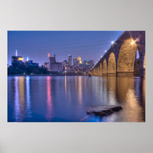 Pôster Ponte de pedra do arco de Minneapolis no