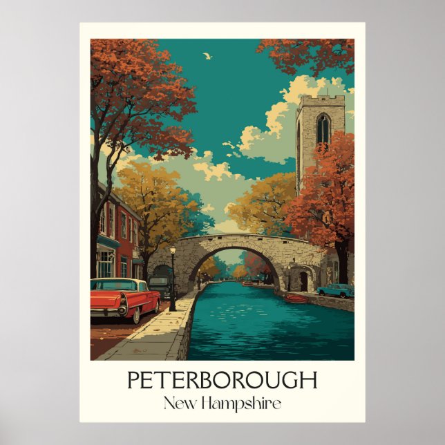 Poster Ponte de Peterborough New Hampshire (Frente)