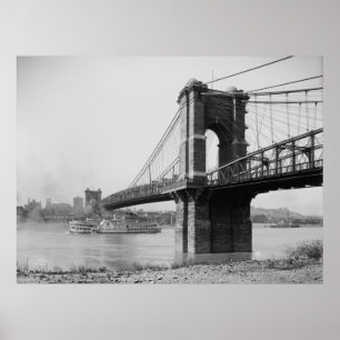 Poster Ponte de suspensão de John A. Roebling