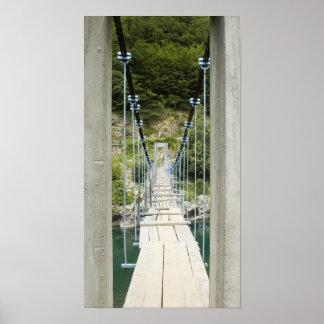 Poster Ponte de suspensão de madeira