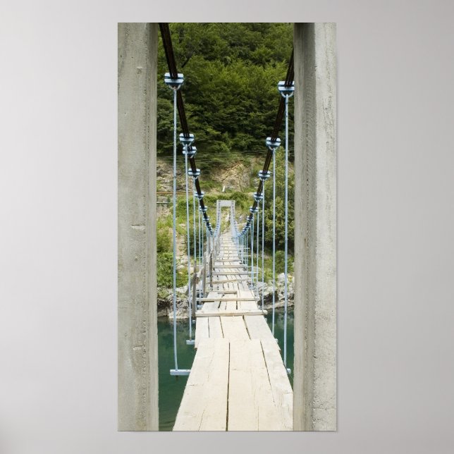 Poster Ponte de suspensão de madeira (Frente)