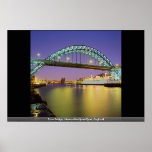 Pôster Ponte de Tyne, Newcastle-Em cima-Tyne, Inglaterra