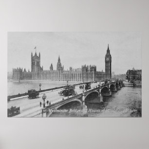 Poster Ponte de Westminster e as casas de