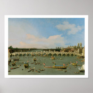 Poster Ponte de Westminster, Londres, com o senhor Mayor