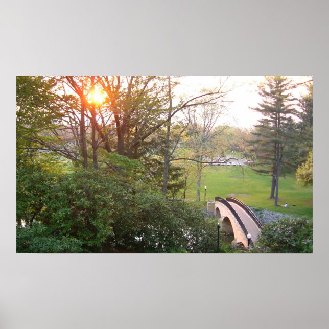 Pôster Ponte do Arco-íris Sunset no Grove City College (Frente)