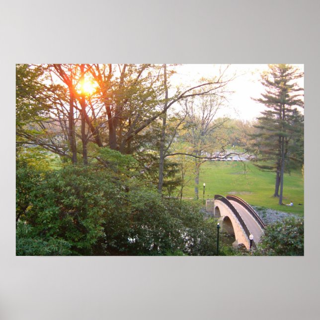 Pôster Ponte do Arco-íris Sunset no Grove City College (Frente)