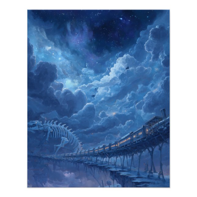 Pôster Ponte do Céu Celestial Sob Tempestade Estelar (Frente)