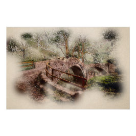 Pôster Ponte do Mendigo Glaisdale - Atmosférico Yorkshire