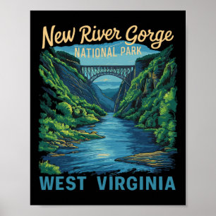 Poster Ponte do Parque Nacional New River Gorge Rafting C