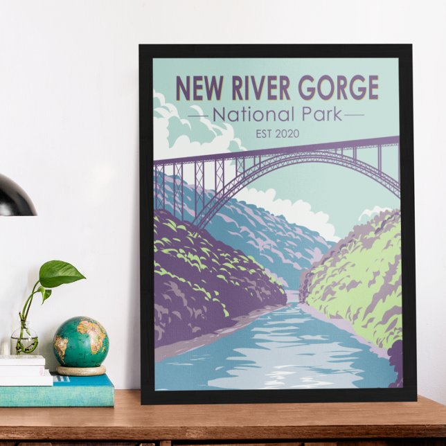 Poster Ponte do Parque Nacional New River Gorge West Virg (Criador carregado)