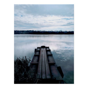 Pôster Ponte do Pescador do rio Dnieper com sementes