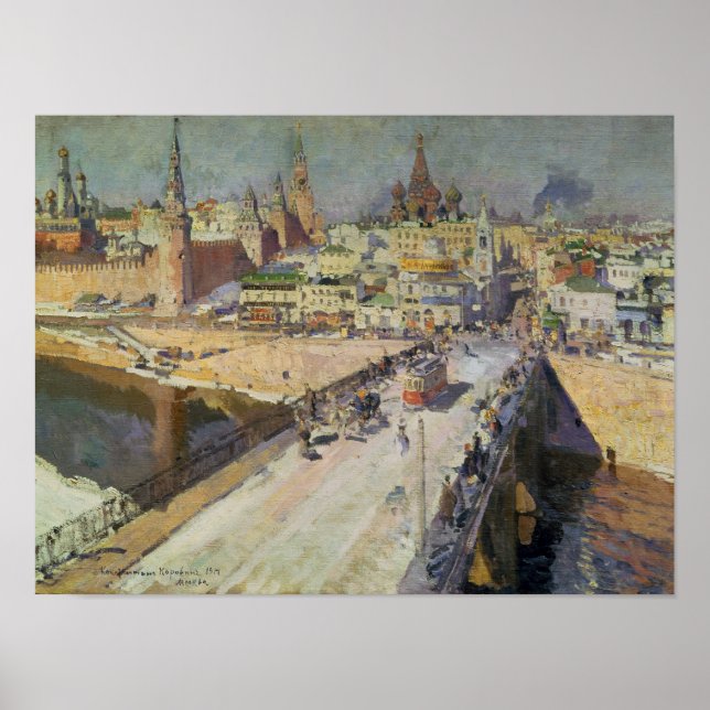 Pôster Ponte do rio Moskva, 1914 (Frente)