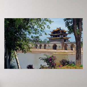 Poster Ponte Double Dragon, Chenguan, Yunnan - China