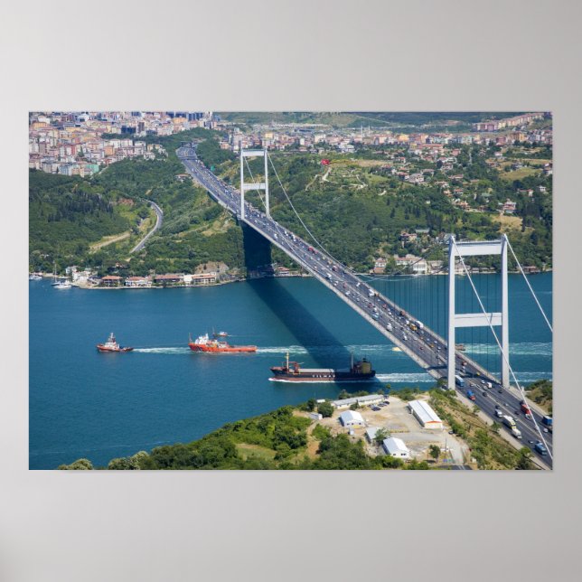 Pôster Ponte Fatih Sultan Mehmet sobre o Bósforo, (Frente)