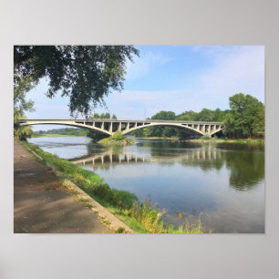 Poster Ponte Fotográfica Rio Loire em Tours França