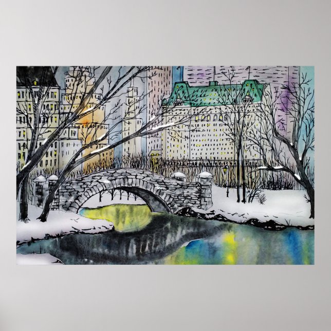 Poster Ponte Gapstow, Central Park, Nova Iorque (Frente)