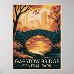Poster Ponte Gapstow Central Park Outono