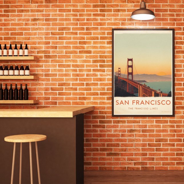Poster Ponte Golden Gate Retro de São Francisco  (Criador carregado)