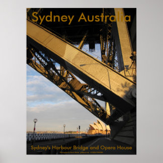 Poster Ponte Harbor de Sydney e Ópera