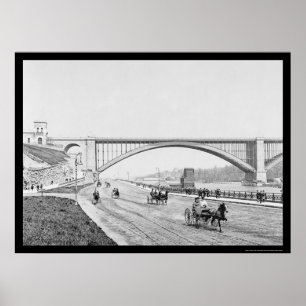 Pôster Ponte Harlem River 1905 de Washington do estrada