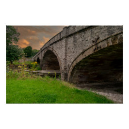 Pôster Ponte Histórica de St. Asaph Sobre o Rio Elwy