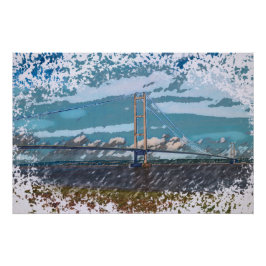 Pôster Ponte Humber Impressionista Paisagem