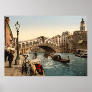 Pôster Ponte II de Rialto, Veneza, Italia
