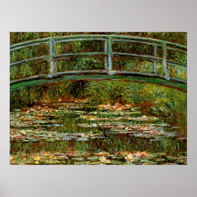 Poster Ponte Japonesa Arte Francesa de Monet (Frente)