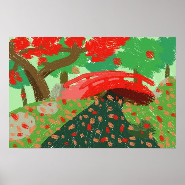 Poster Ponte Japonesa em Maple (Frente)