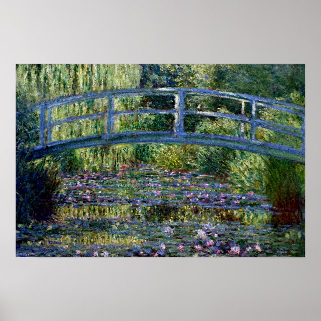 Pôster Ponte japonesa - Pont Japonês - por Claude Monet (Frente)
