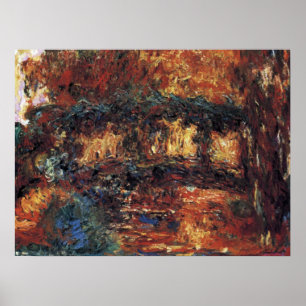 Pôster Ponte Japonesa por Claude Monet, Vintage Fine Art