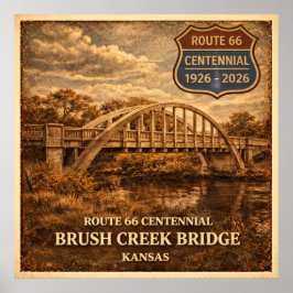 Poster Ponte Kansas Route 66 Brush Creek