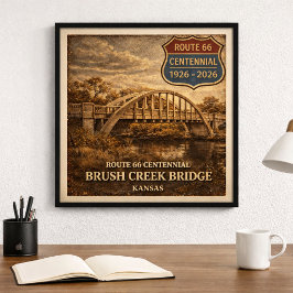 Poster Ponte Kansas Route 66 Brush Creek
