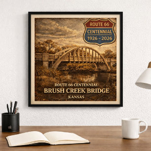 Poster Ponte Kansas Route 66 Brush Creek