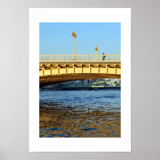 Poster Ponte Kuramae, Rio Sumida: Tóquio (Frente)