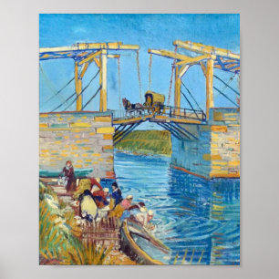 Poster Ponte Langlois em Arles (1888) Van Gogh Fine Art