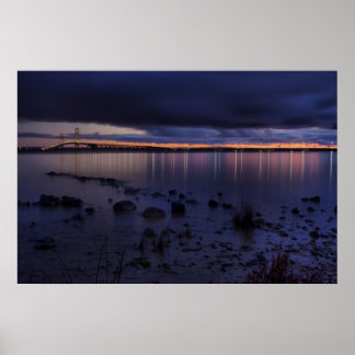 Pôster Ponte Mackinac nº 1243 Azul