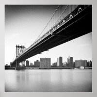 Ponte Manhattan e linha do horizonte, Nova Iorque,