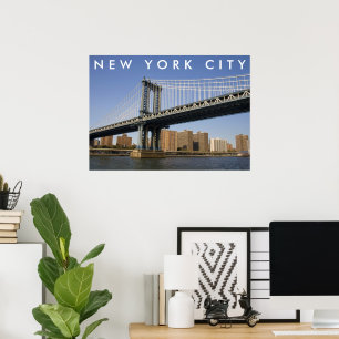 Poster Ponte Manhattan sobre o rio Este NOVA IORQUE