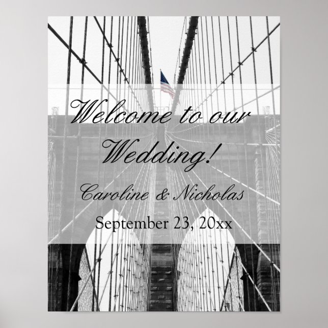Pôster Ponte New York Wedding NYC Brooklyn (Frente)
