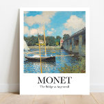 Poster Ponte no Argenteuil por Claude Monet<br><div class="desc">Tragam a beleza do impressionismo para a vossa casa com esta impressionante poster do quadro de Claude Monet, The Bridge at Argenteuil. Pintada em 1874, essa obra-prima retrata uma cena tranquila de barcos na água com a ponte à direita, fornecendo um equilíbrio geométrico à translucidez da água. Adicione um toque...</div>