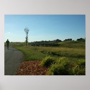 Poster Ponte nos 9 dianteiros do campo de golfe do