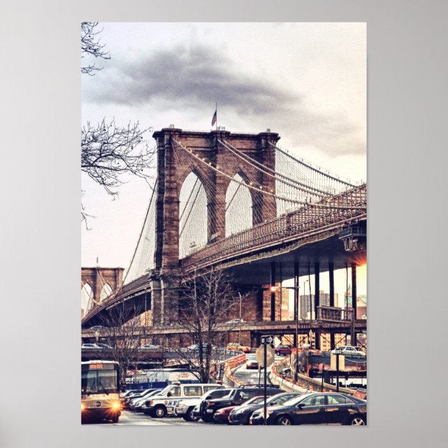 Poster Ponte Nova Iorque do Brooklyn EUA (Frente)