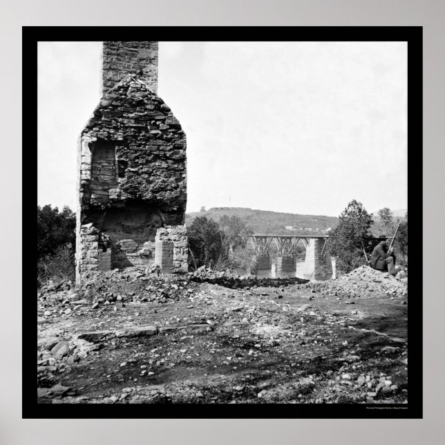 Pôster Ponte Onde O General Longstreet Recuperou 1864 (Frente)