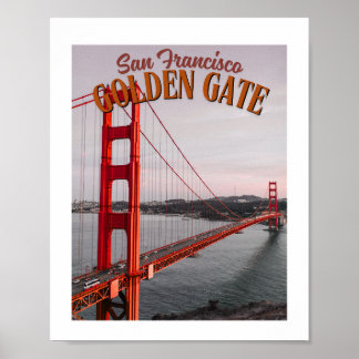 Poster Ponte Ouro de São Francisco - viagem Icônica