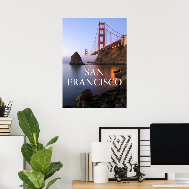Poster Ponte ouro Gate | San Francisco Califórnia (Escritório em casa)
