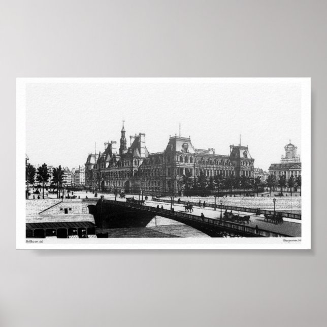 Poster Ponte Paris Pont - Vintage (Frente)